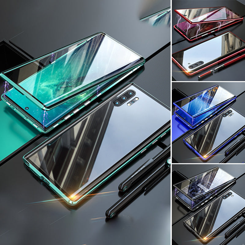Magnetische gehärtete Glas-Doppelseitige Handyhülle für Samsung
