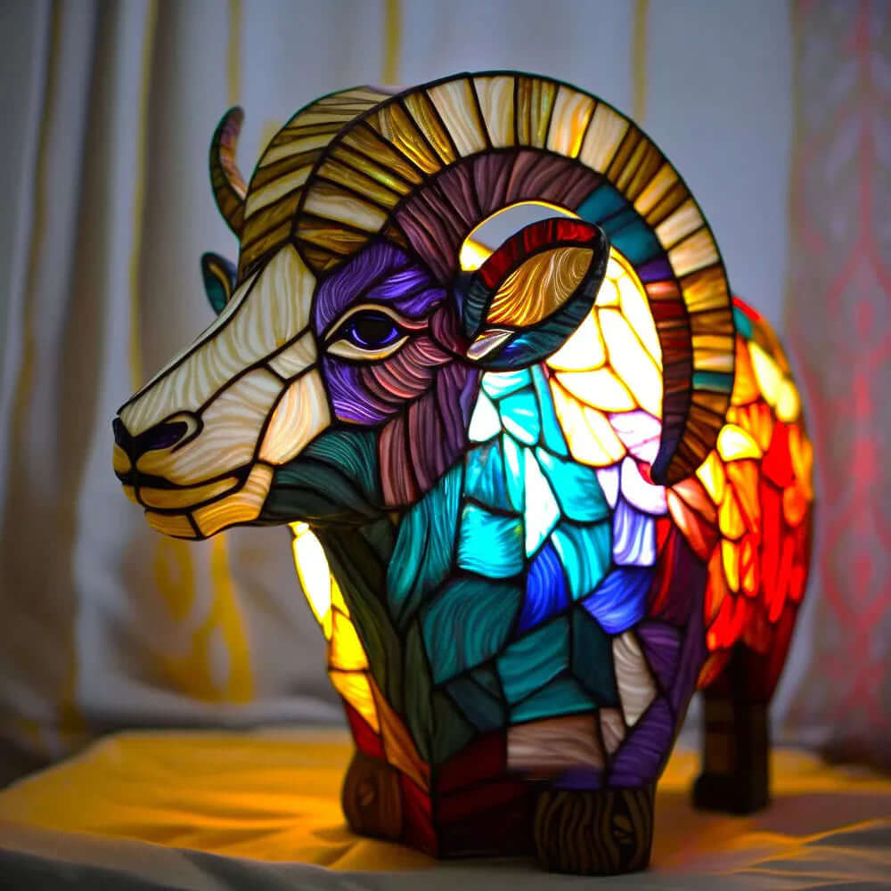 Buntglas Tiffany Tierlampe Nachttischlampe Dekoleuchte