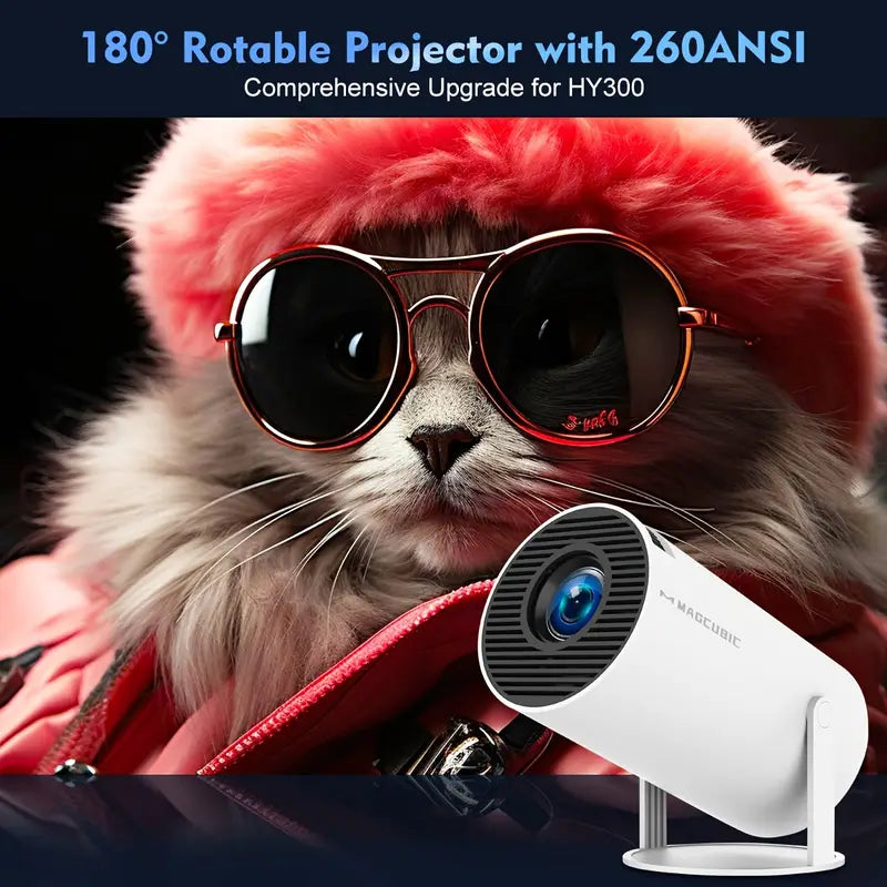Magcubic HY300 4K Mini-Projektor – Android 11, Dual WiFi 6, 260 ANSI, Wireless 5.0