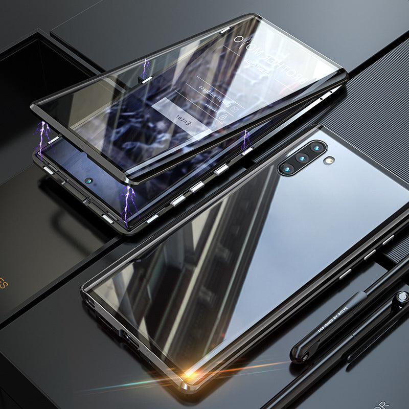 Magnetische gehärtete Glas-Doppelseitige Handyhülle für Samsung