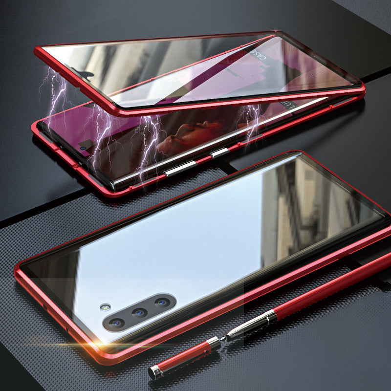 Magnetische gehärtete Glas-Doppelseitige Handyhülle für Samsung