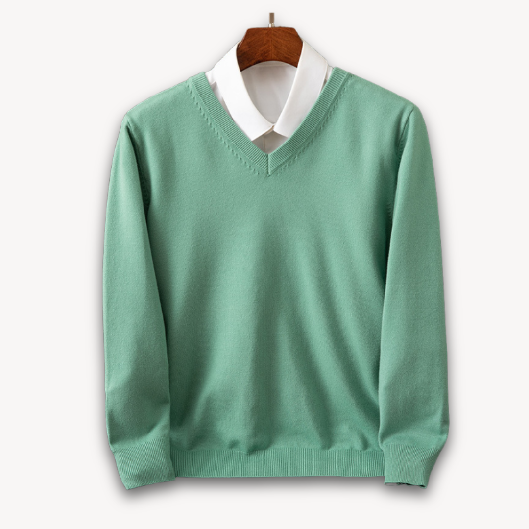 Herren Luxus Cashmere V-Ausschnitt Pullover – Weich, Elegant und Atmungsaktiv