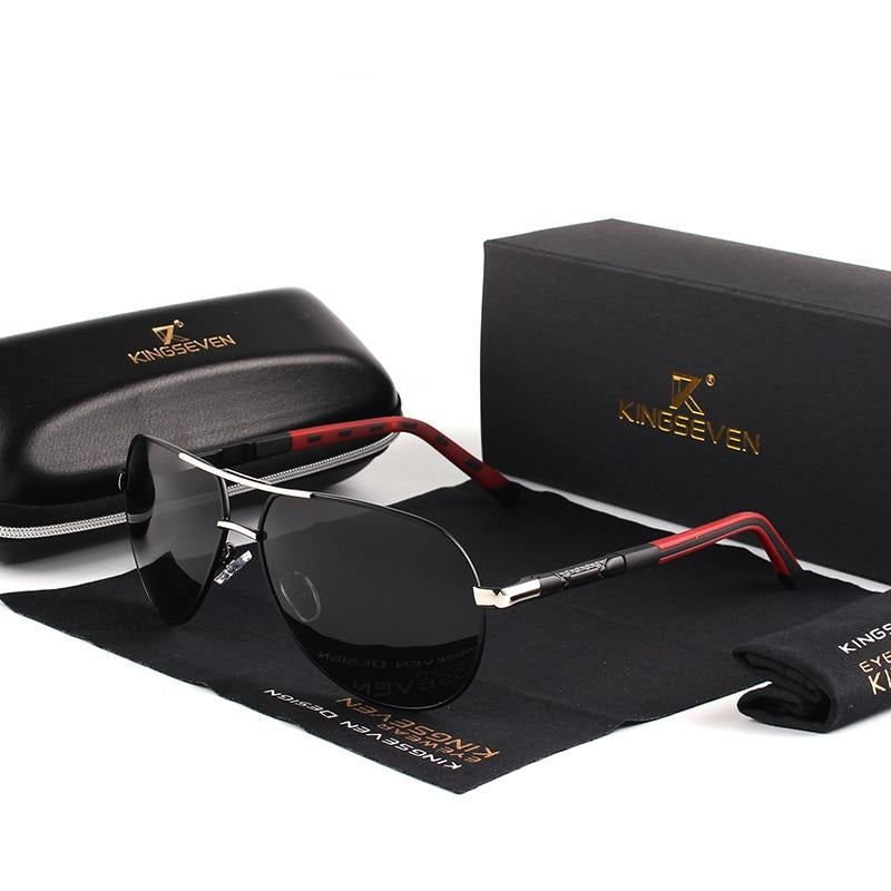Herren Vintage Aluminium Polaroid Sonnenbrille