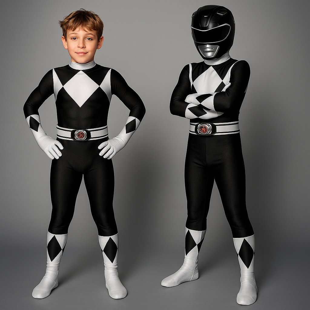 Superhelden Kinderkostüm Stretch-Polyester Cosplay Overall mit Maske