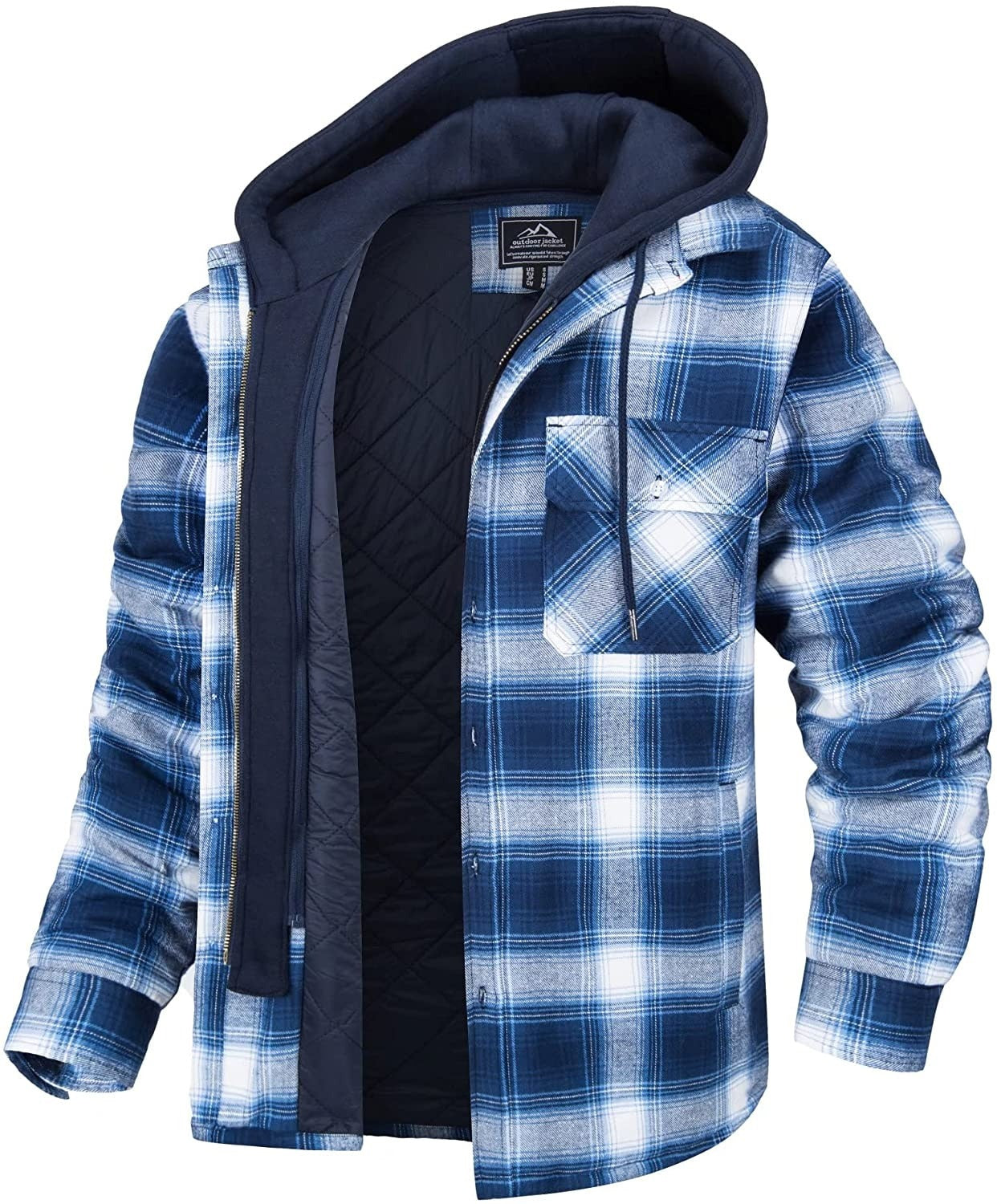 Herren Karierte Kapuzenjacke | Lässig, Warm und Mühelos Stylisch