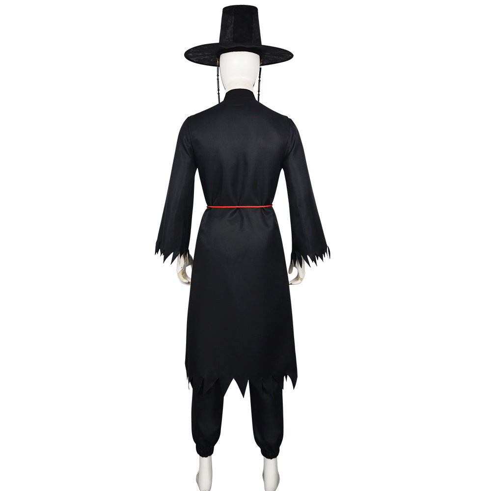 Kinder schwarzes Cosplay-Outfit-Set Kostüm
