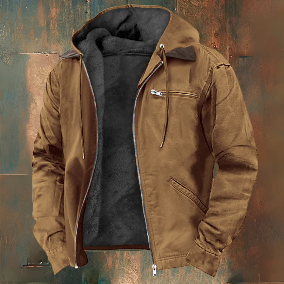 Herren Wintermantel im Retro-Look mit warmer Fütterung