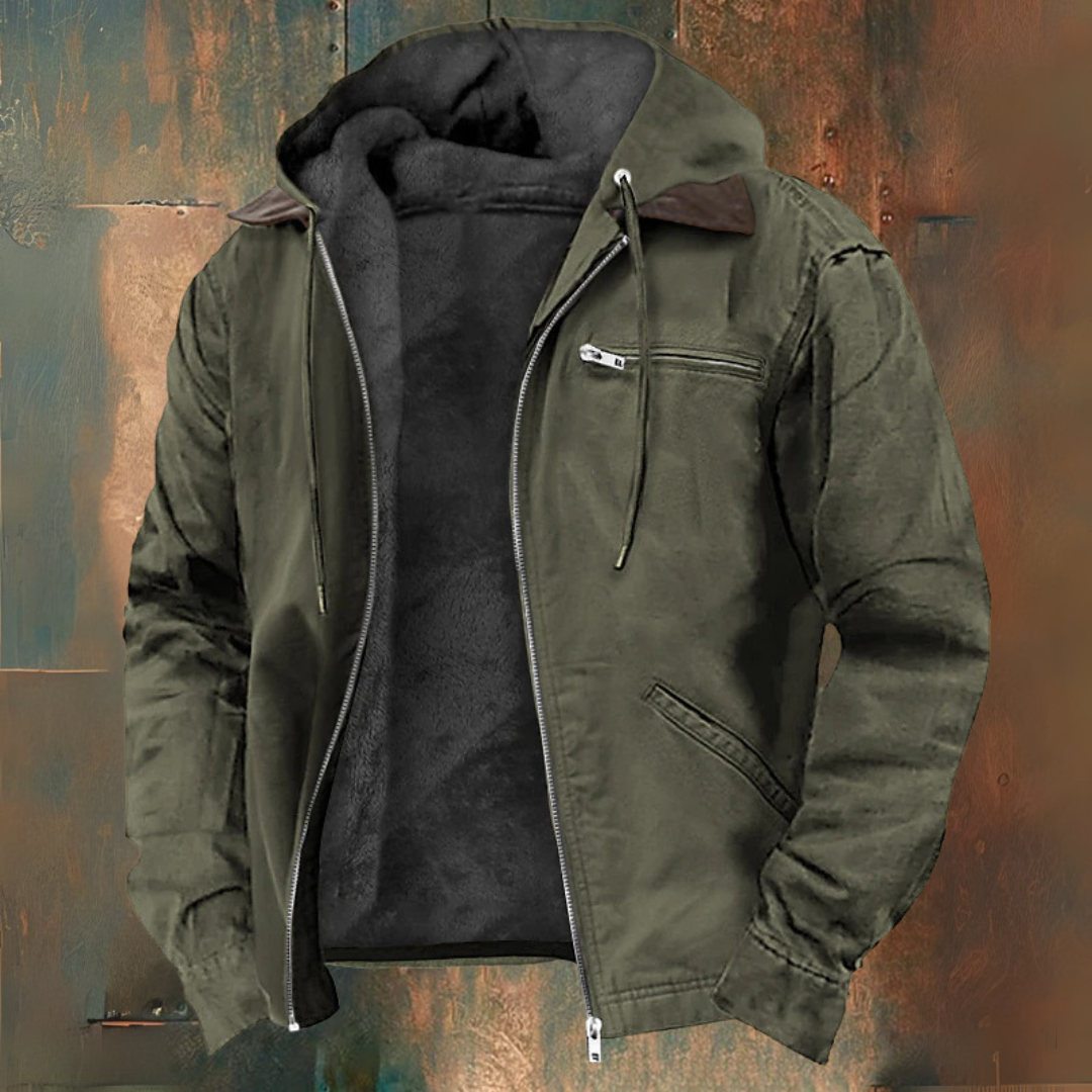 Herren Wintermantel im Retro-Look mit warmer Fütterung
