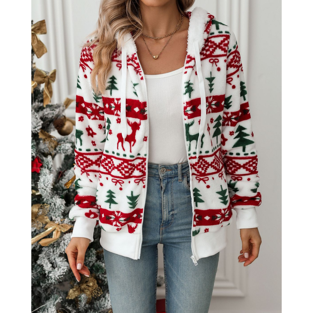 Damen Weihnachts Hoodie | Saisonaler Druck und lässiger Komfort