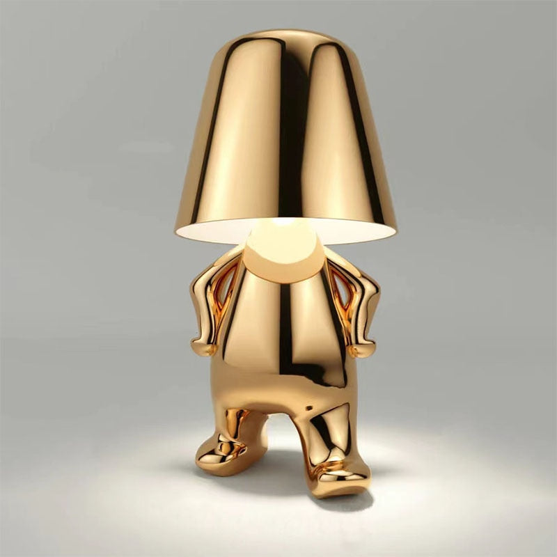Goldene Moderne Design Figur LED Tischlampe