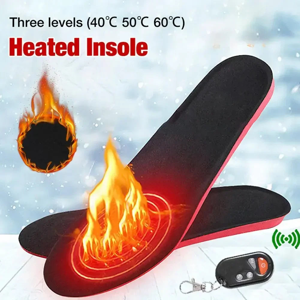 Beheizbare Einlegesohlen WarmStep Pro | Wiederaufladbar mit Fernbedienung | 3 Heizstufen | Zuschneidbar | Elektrische Fußwärmer für Winter & Outdoor