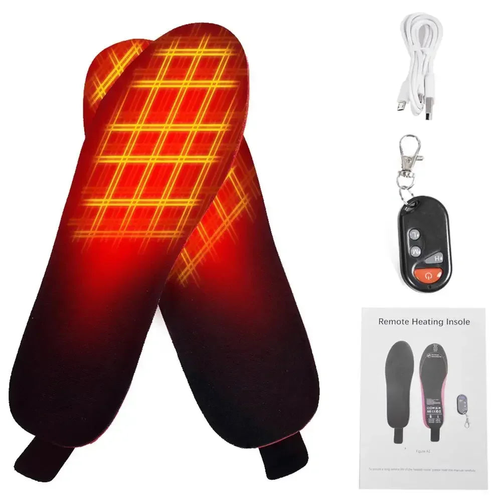 Beheizbare Einlegesohlen WarmStep Pro | Wiederaufladbar mit Fernbedienung | 3 Heizstufen | Zuschneidbar | Elektrische Fußwärmer für Winter & Outdoor