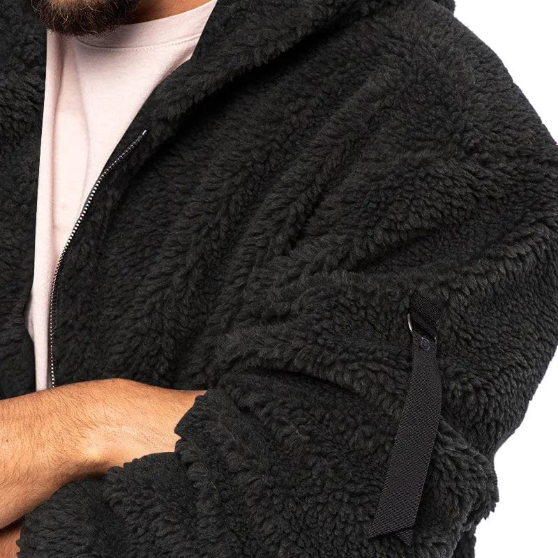 Herren Teddyfleece Zip-Up Hoodie | Weiche Wärme und lässiger Alltagsstil