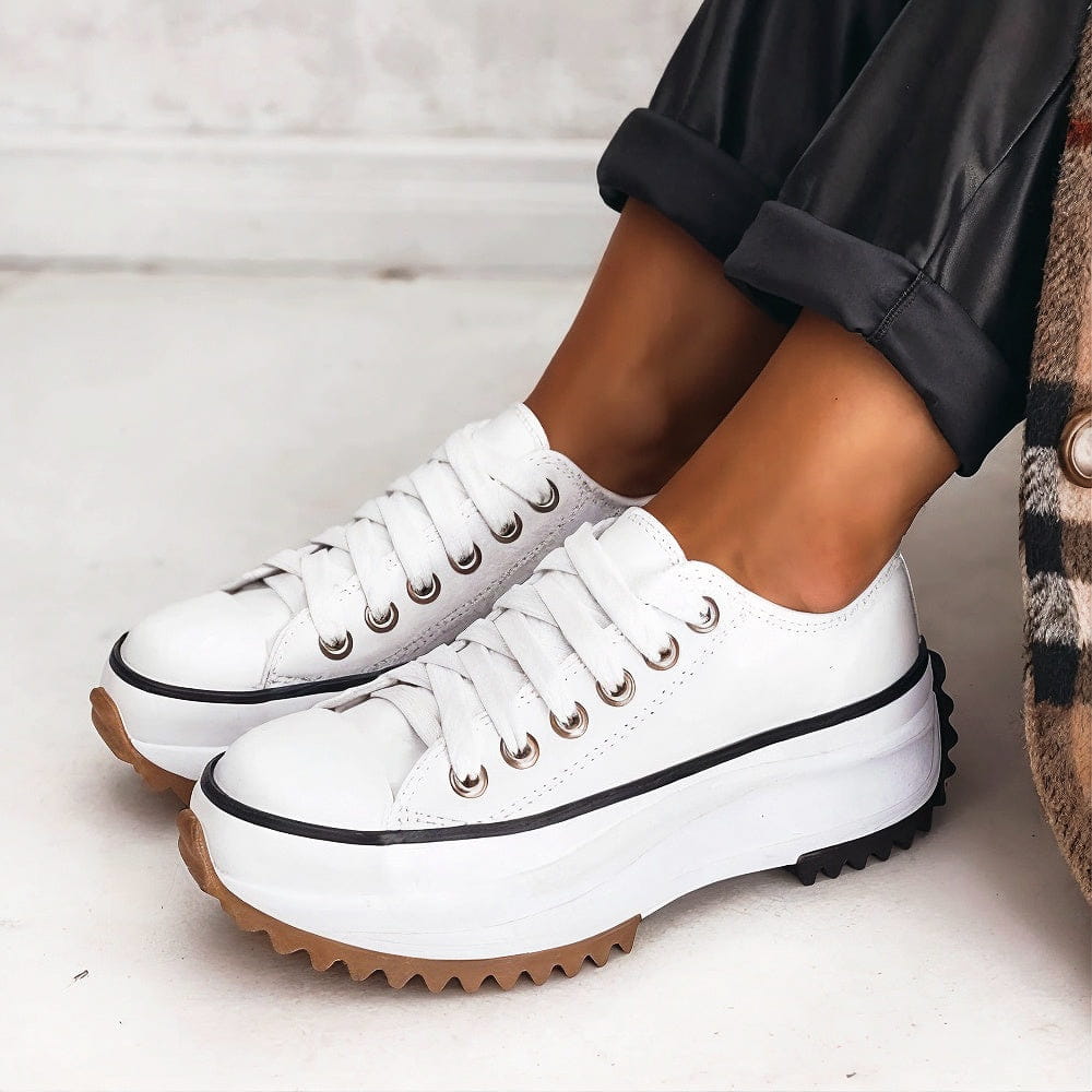 Damen Plateau Sneaker Bequeme Alltags- und Freizeitschuhe