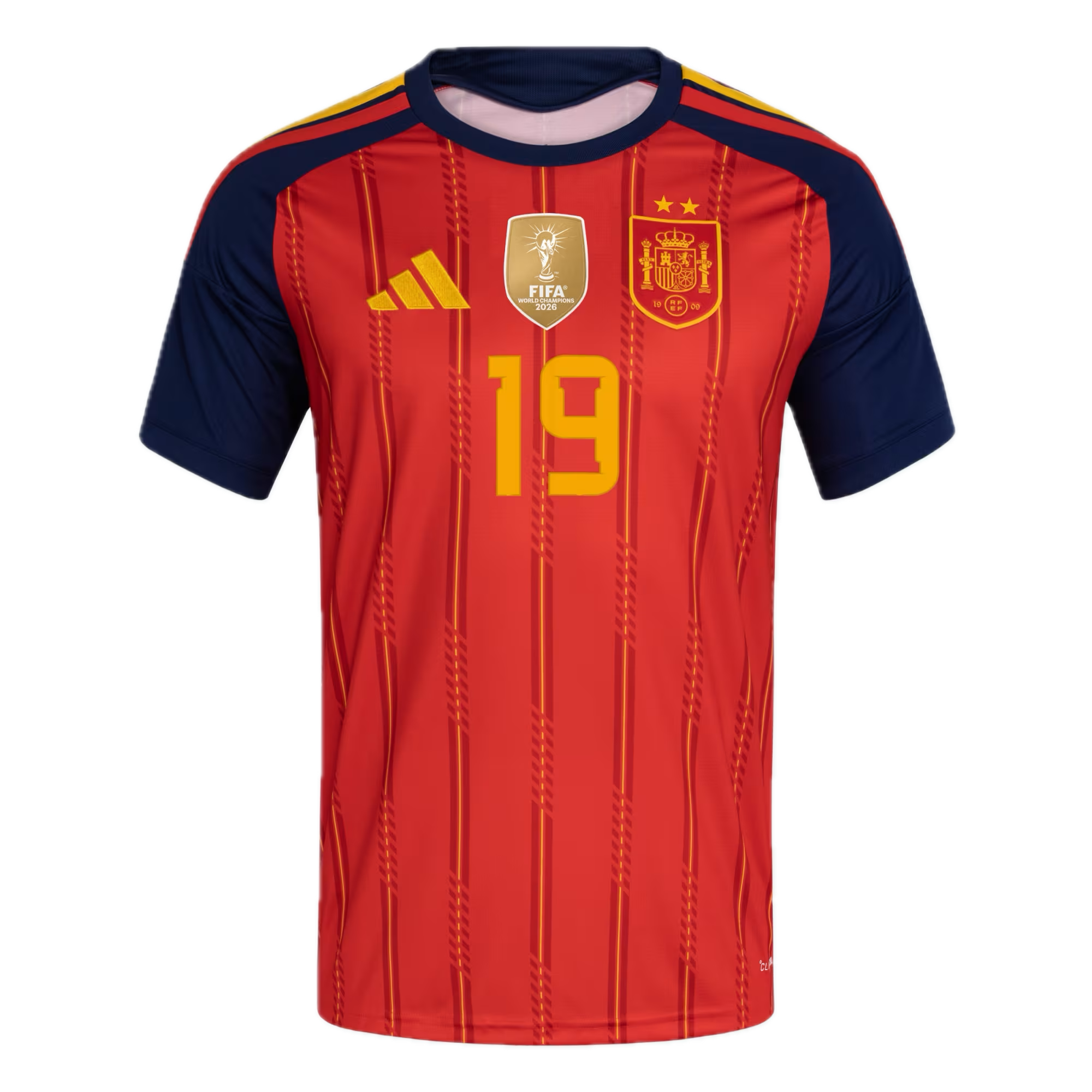Spanien 2026 LAMINE YAMAL #19 2 Sterne Weltmeister Heimtrikot
