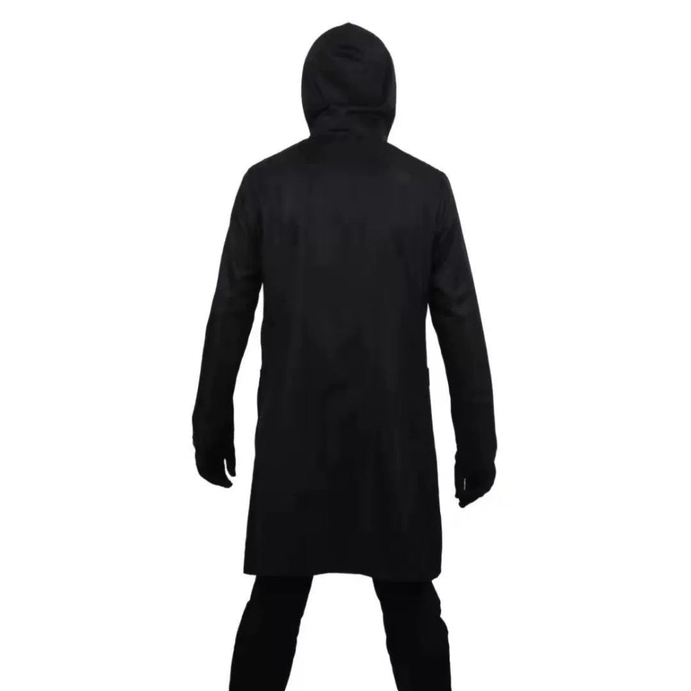 Schwarzes Kapuzenkostüm Unisex Outfit
