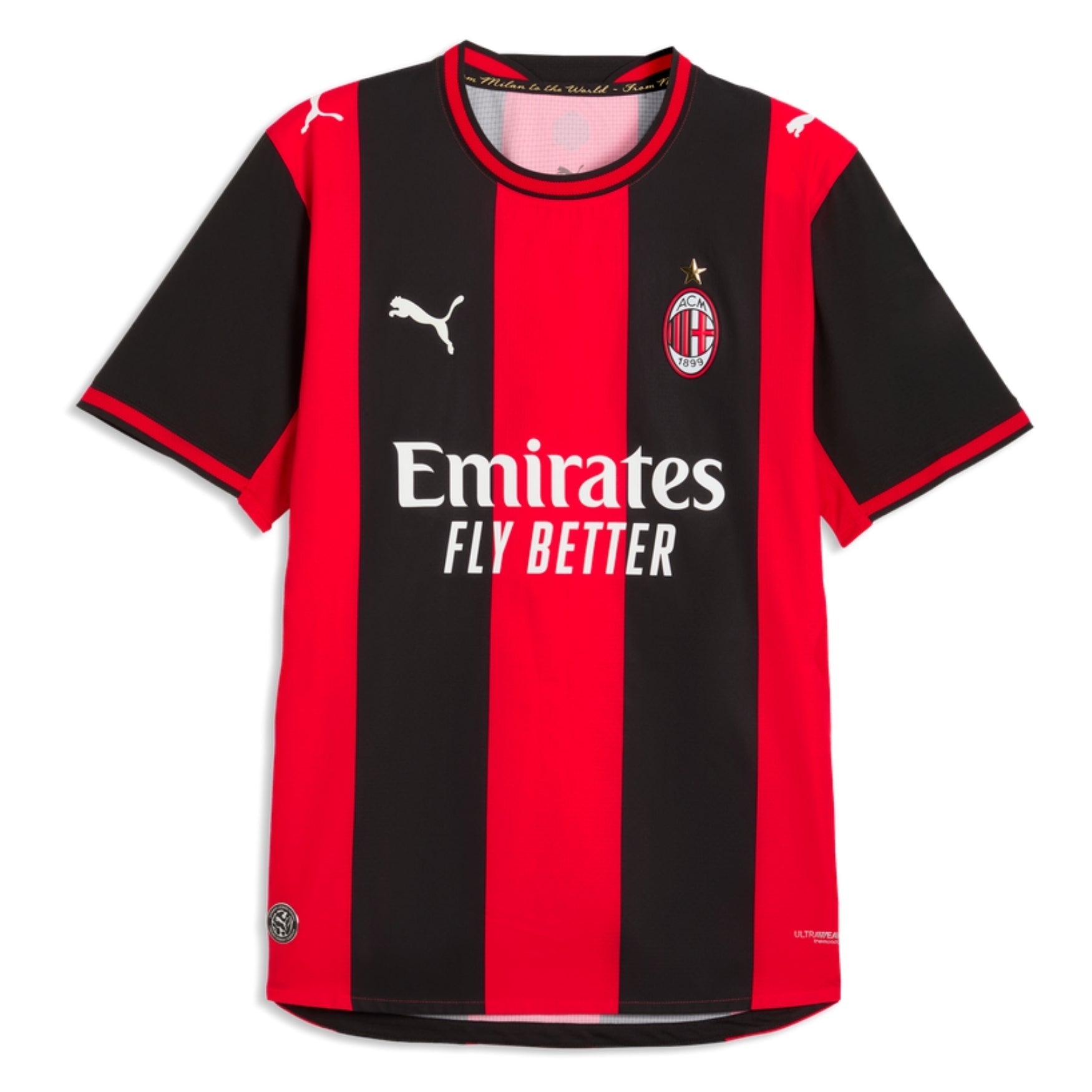 AC Milan Authentic Home Shirt Men's 26 / 27