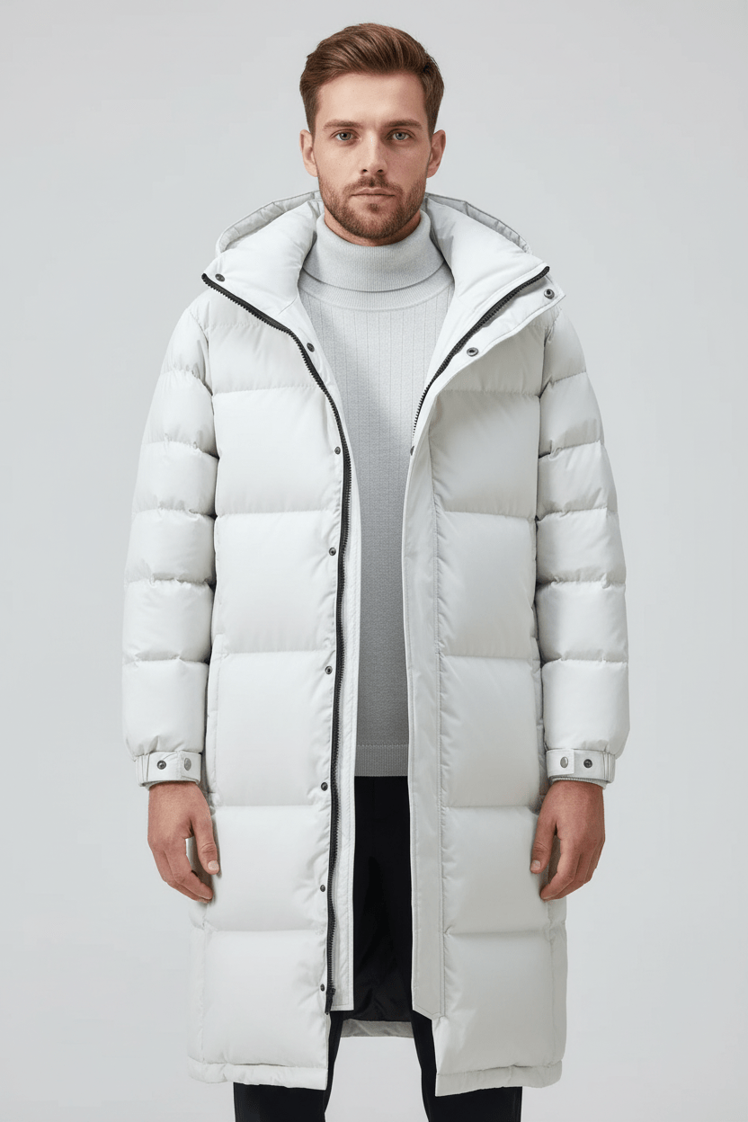 Herren Dick isolierter Kapuzen-Trenchcoat