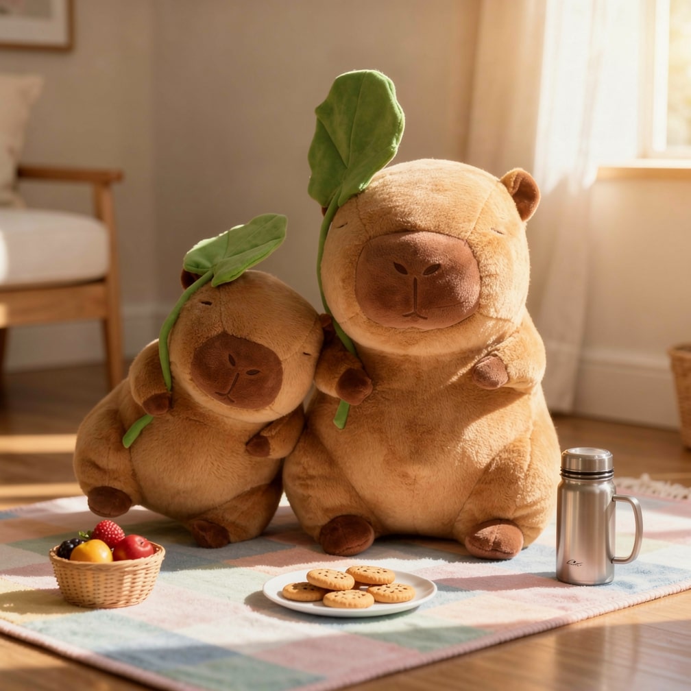Capybara Plüschspielzeug für Babys, Kinder und Erwachsene | Süßes Plüschtier | Weiches Spielzeug | CapySnug