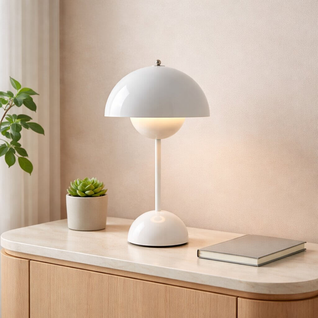 Designer Tischlampe | LED Tischleuchte | Nachttischlampe | Dimmbar & Kabellos | Lumora