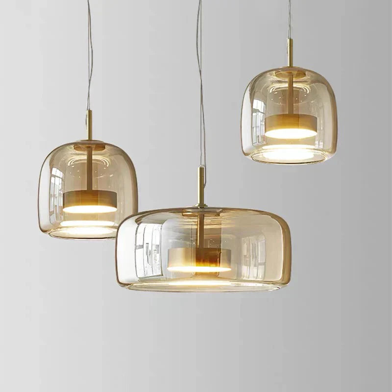 Hängelampe Glas Modern LED Pendelleuchte