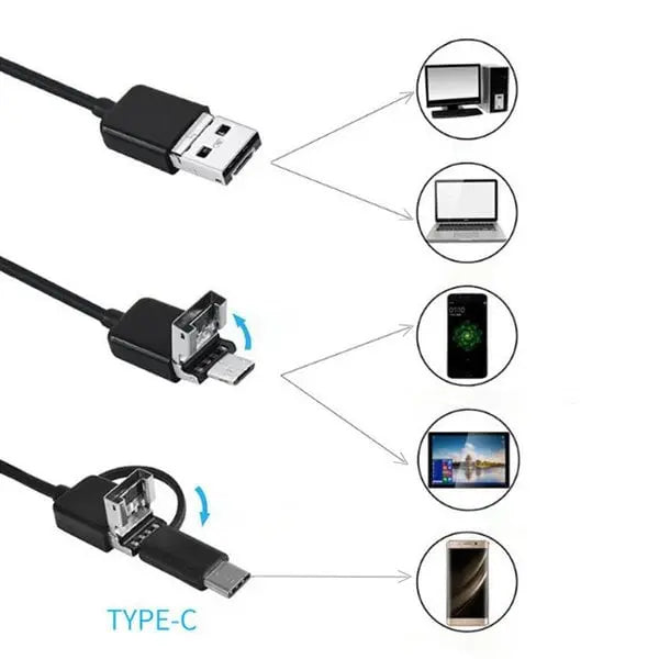 Endoskop mit Kamera | Inspektionskamera für Smartphone mit 5 m Kabel | IntraView