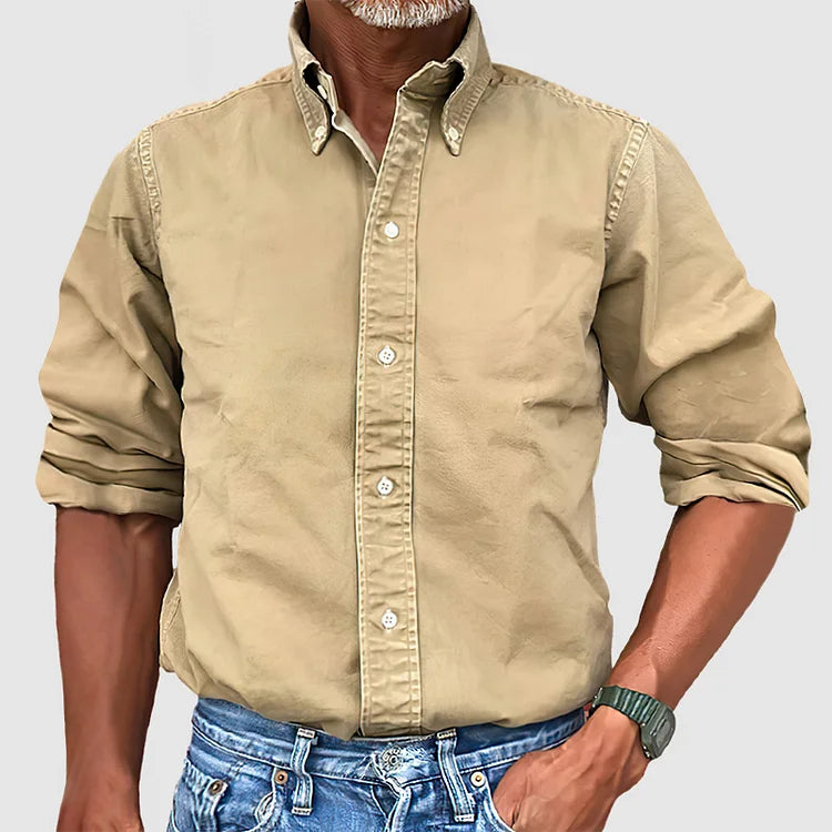 Herren Langarmhemd | Smart Casual Button-Up mit sauberem, modernem Stil