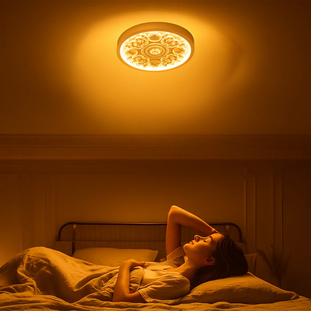 Moderne Harz-Deckenlampe mit variabler Lichtfarbe