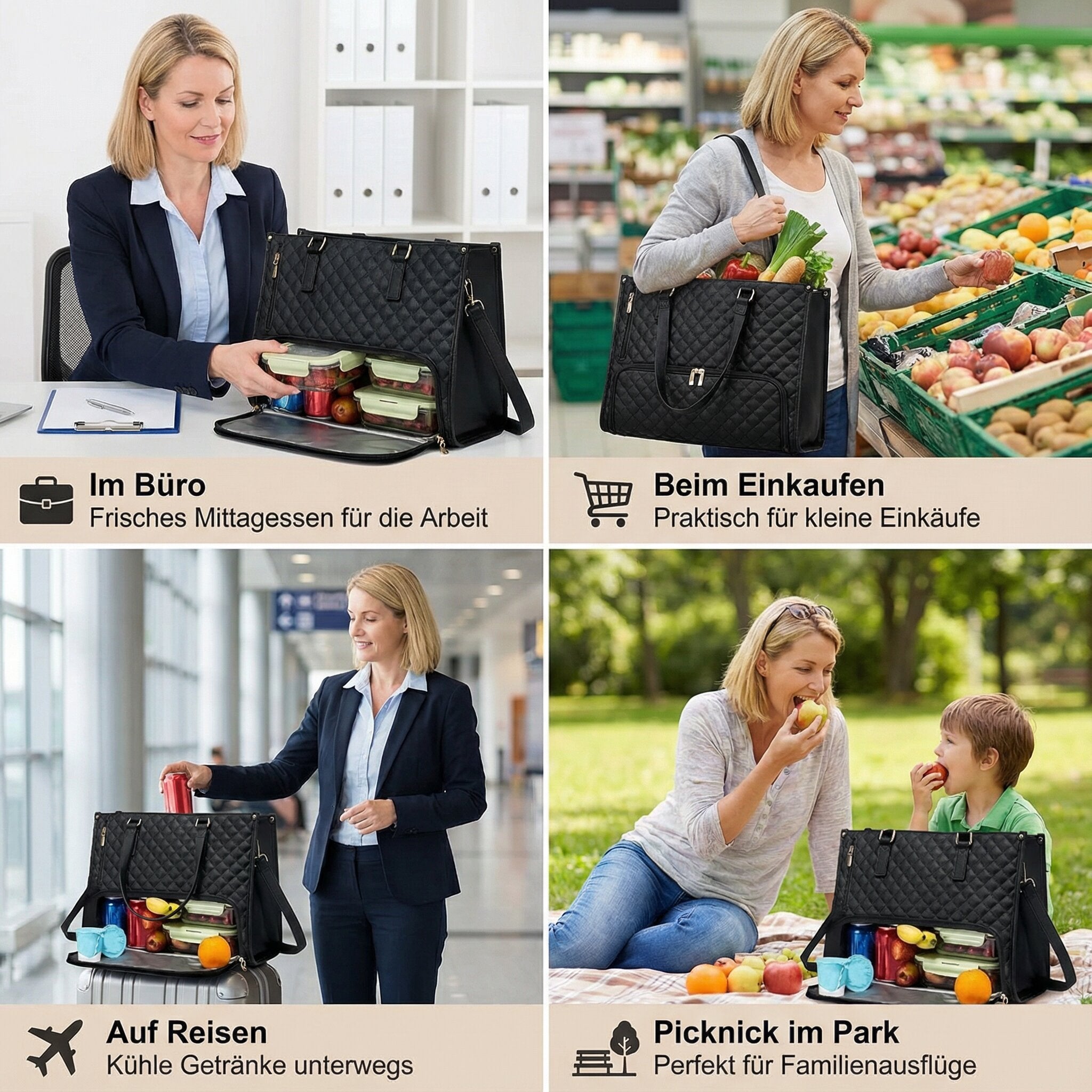 Handtasche mit Kühlfach für Frauen | Umhängetasche mit Kühlfunktion | FreshLuxe