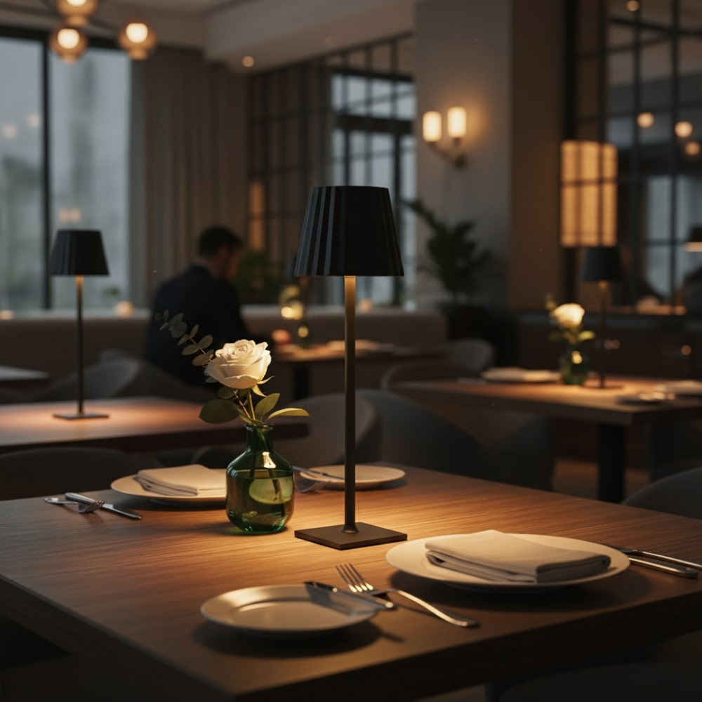 Drahtlose Tischlampe | Lampe für das Wohnzimmer | Moderne Tischleuchte mit Akku | VelaLume