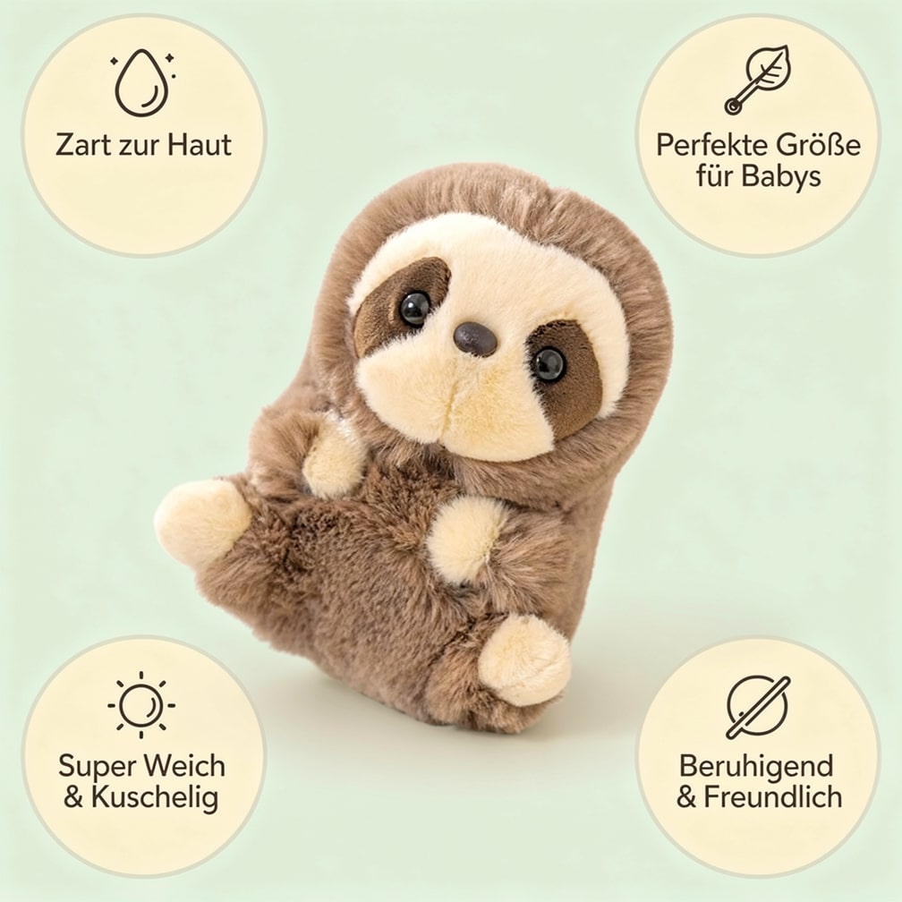 Stofftiere für Babys | Mini Faultier Plüschspielzeug | MiniFauli