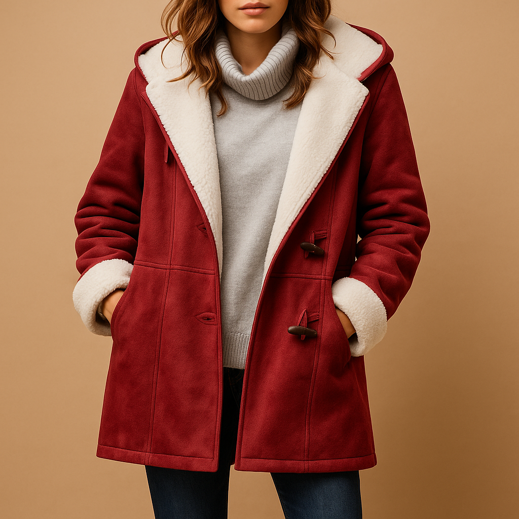 Damen Langer Cardigan mit Kapuze – Weich & Warm