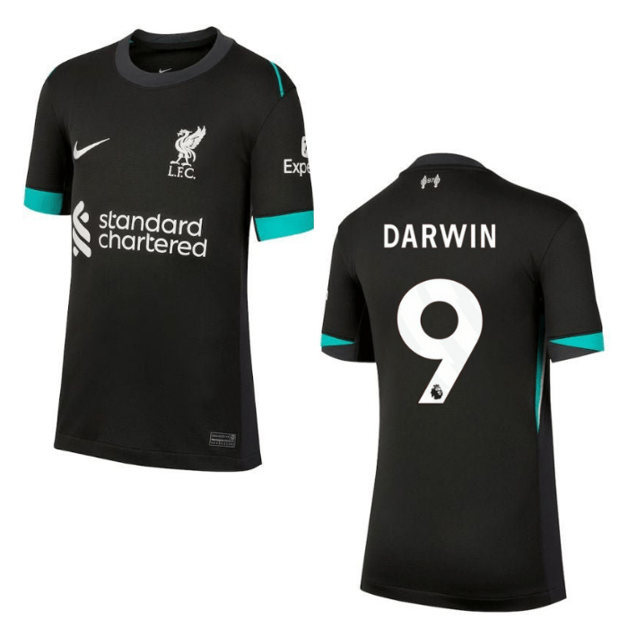 LFC FC LIVERPOOL Away Jersey Kids 24/25 - DARWIN 9
