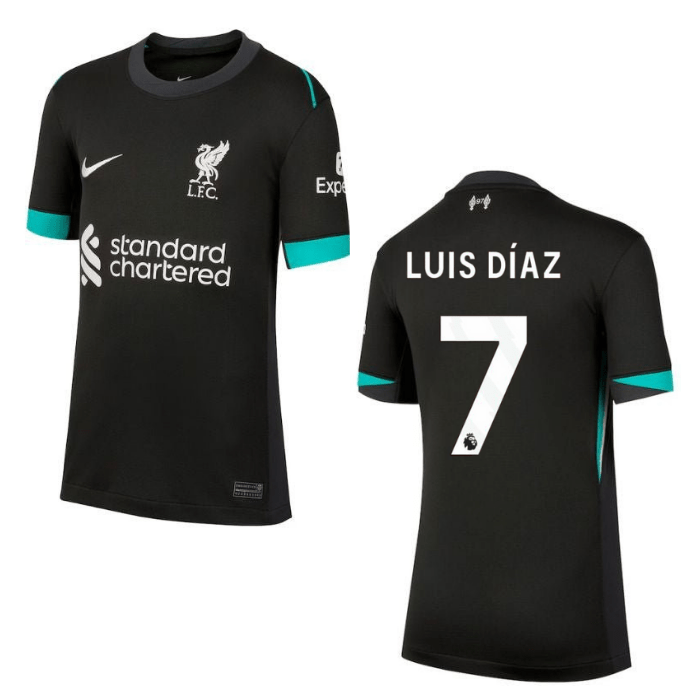 LFC FC LIVERPOOL Away Jersey Kids 24 / 25 - LUIS DÍAZ 7