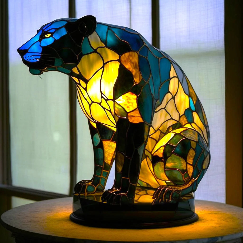 Tischlampe Glas Kunst Tierdesign