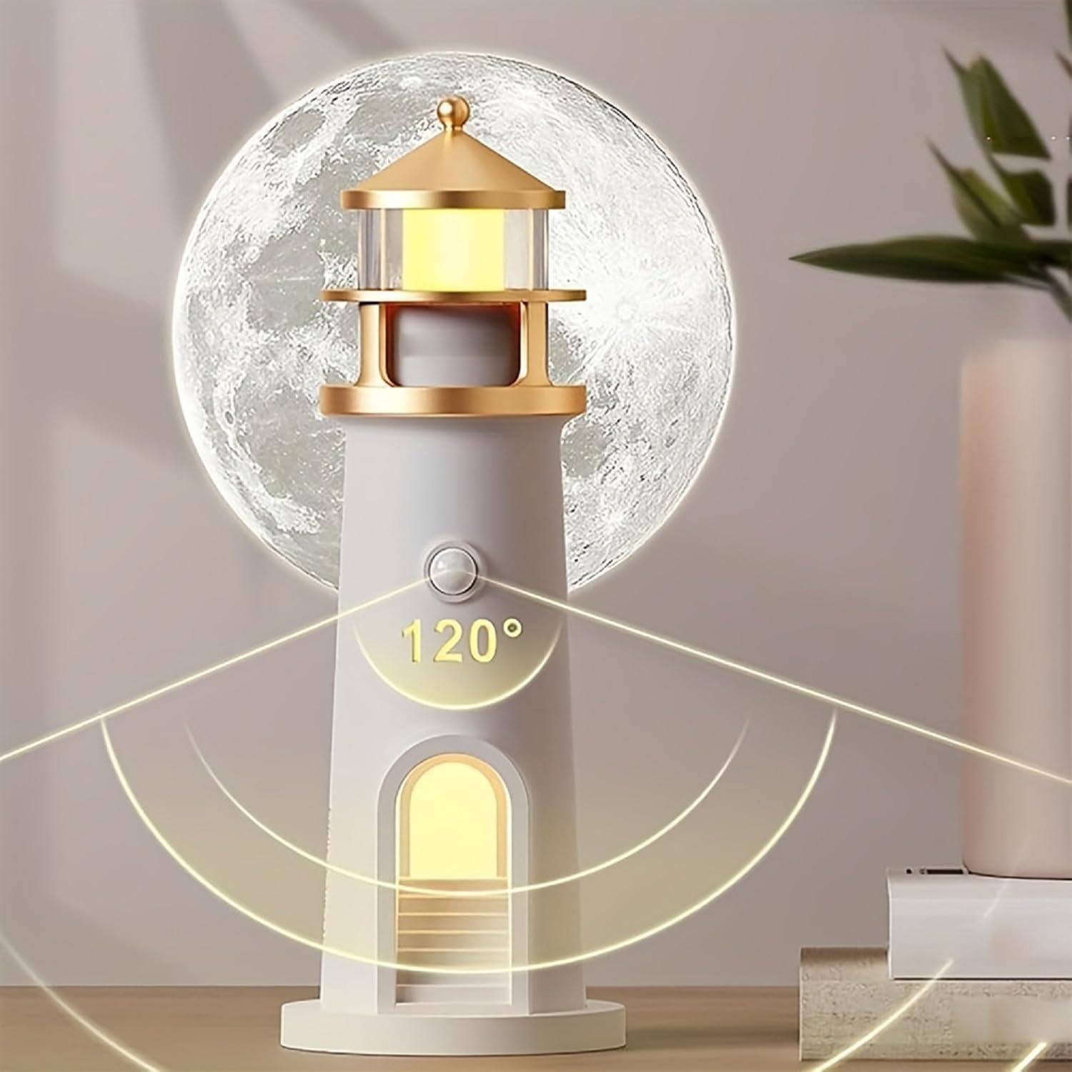 Mondlicht Projektor Lampe | Leuchtturm Nachtlicht mit Bluetooth Lautsprecher | Lunavara