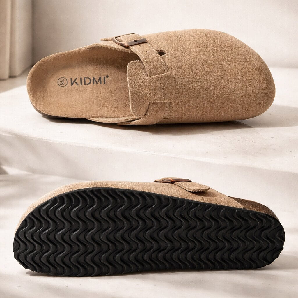 Orthopädische Hausschuhe für Damen & Herren | Wildleder Clogs | Pantoletten | Suedara