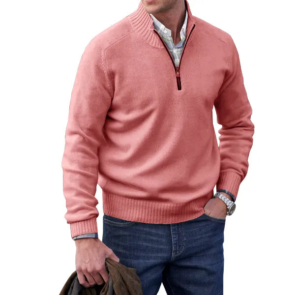 Herren Halb-Zip Strickpullover | Weiches Gefühl und moderner Alltagsstil