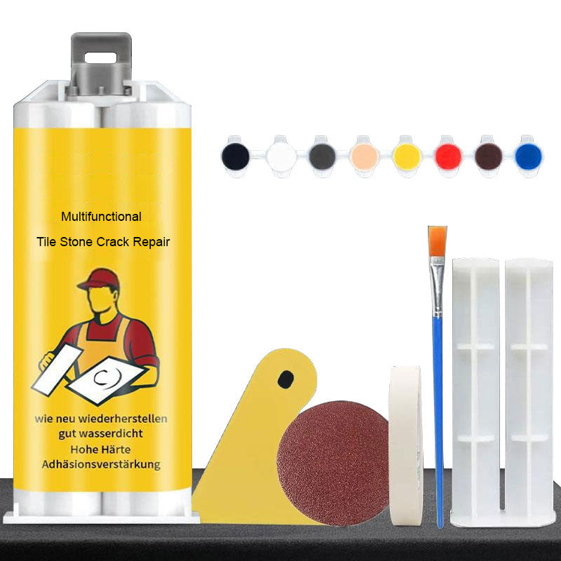 LuxuraFix Fliesen- und Steinreparaturset | Hochwertiges Set für mühelose Reparatur von Fliesen und Stein