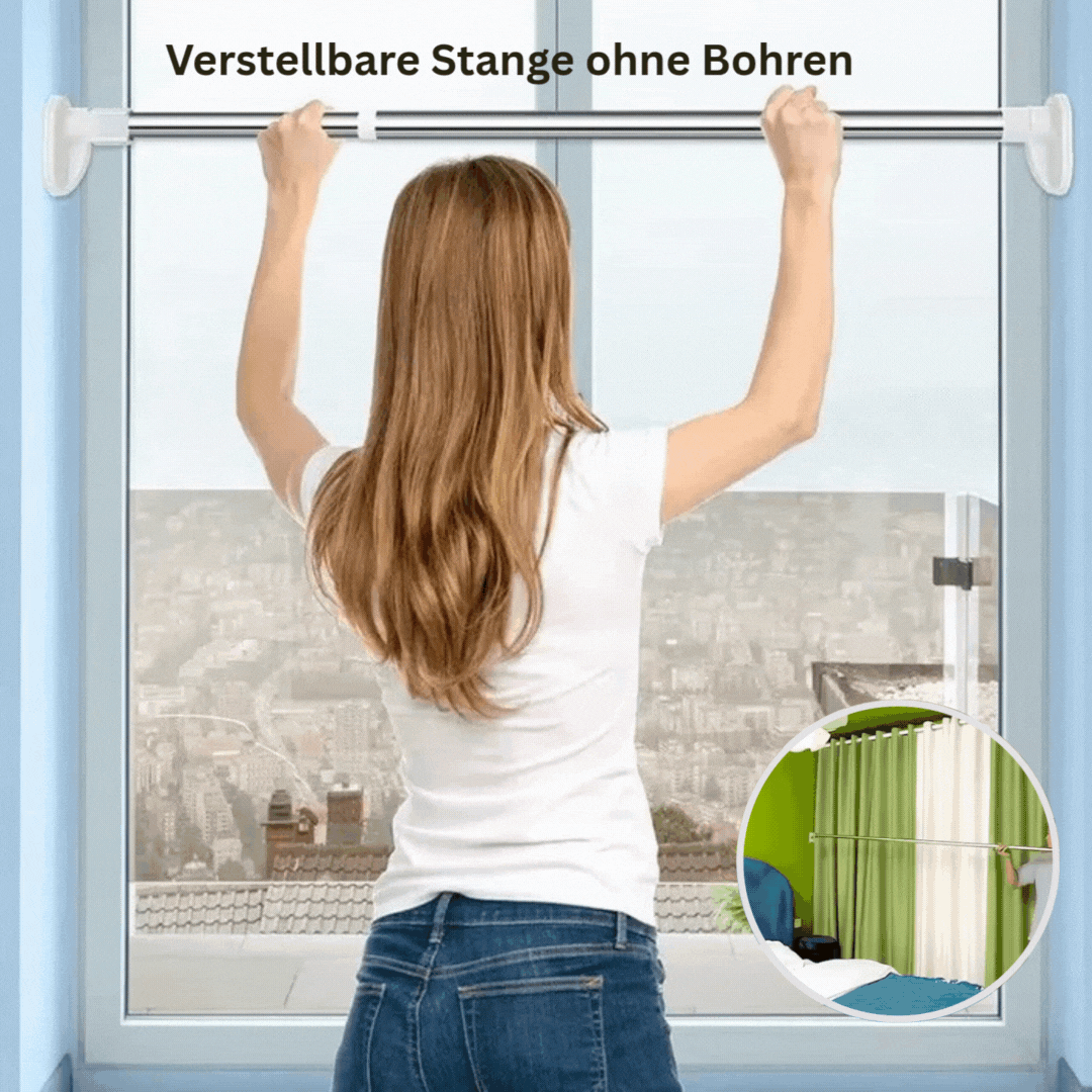 Teleskopstange ohne Bohren | Verstellbare Dusch- & Vorhangstange | Rostfrei & Werkzeugfrei | Edelstahl