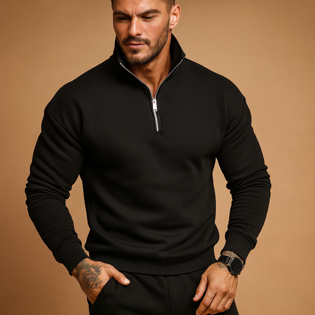 Herren-Halbzip-Pullover – Strickpullover für Herbst und Winter